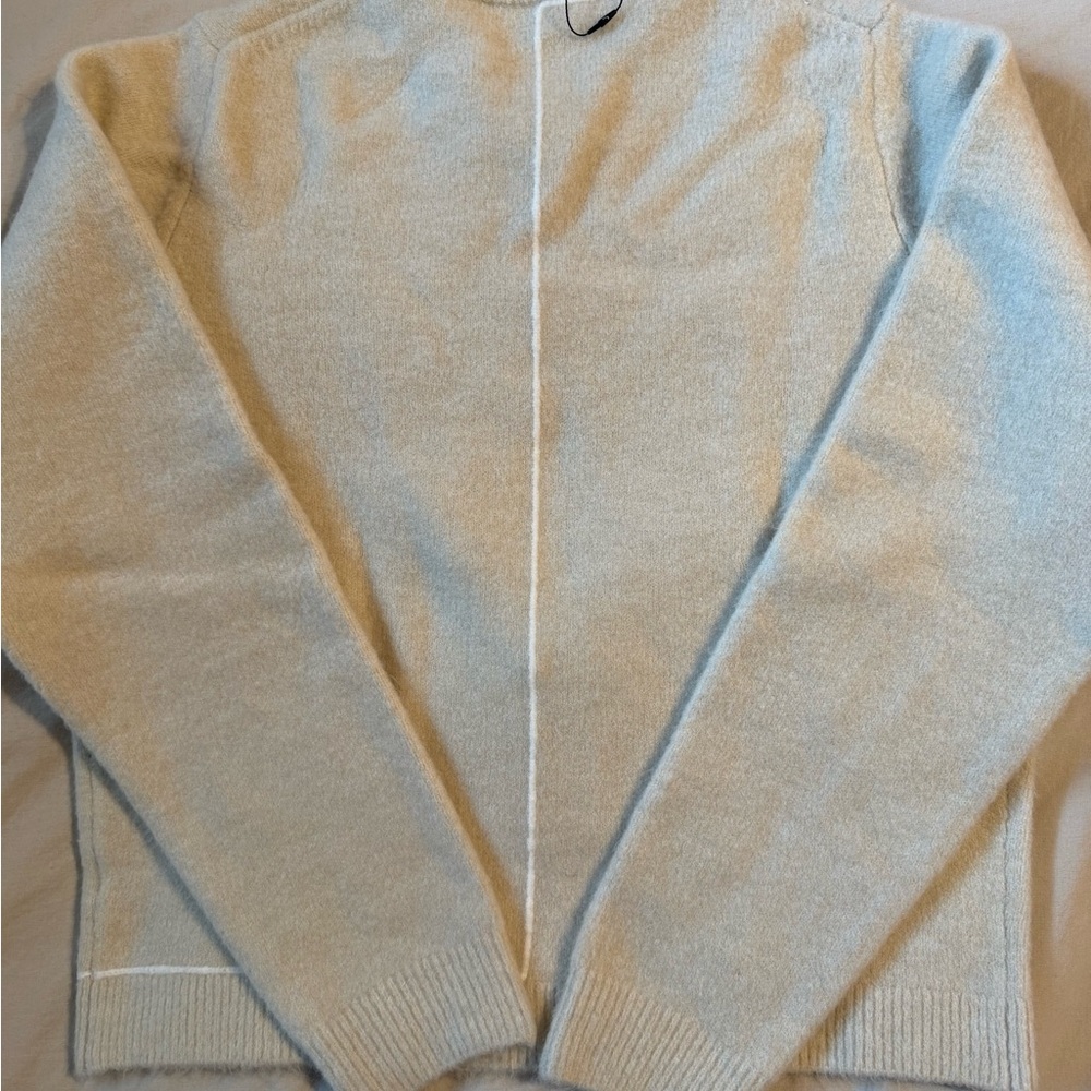 Zara Light Gray Crew Neck Sweater